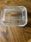 Vintage Pyrex  Refrigerator Dish W  Lid #501-B 350  ml Clear Glass