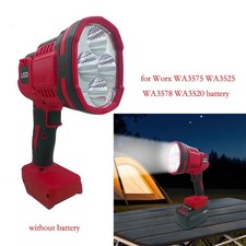 Cordless LED Flashlight Work Light with Two Brightness Modes for Worx Battery