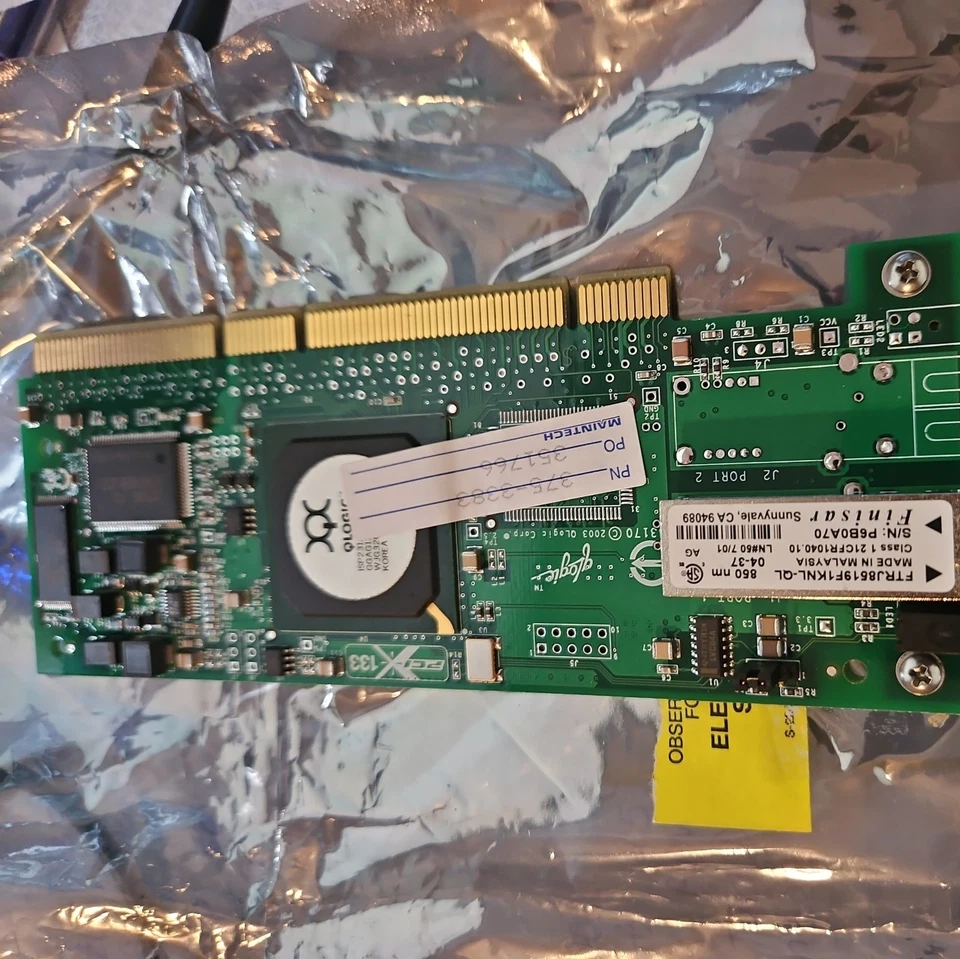 Tarjeta adaptadora de red host doble FC Sun Microsystems 2 GB PCI-X 375-3363 Foto 3 de 3