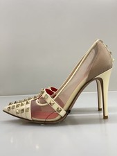 VALENTINO Rockstud Patent Leather Pumps EU35.5 US5 Beige