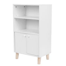 Bathroom Floor Cabinet Freestanding Bathroom Storage Cabinet with Shelf White
