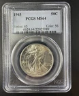 1945 Walking Liberty Half Dollar – PCGS MS64 – Choice Uncirculated