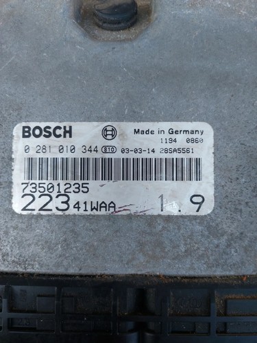 Engine control unit set Fiat Doblo diesel 02810344 73501235 - Picture 3 of 3