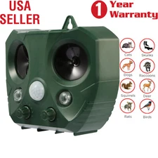 Upgraded Ultrasonic  Solar Power Cat Raccoon Pest Bird Repeller