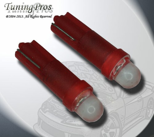 (1 Pair) Set of 2 pcs Seat Belt Indicator T5 1 Red LED Light Bulbs 74 103 37 - Bild 2 von 3