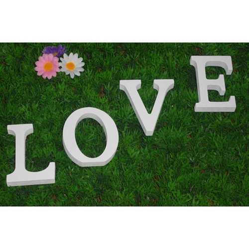 White Personalised Wood Wooden Alphabet Letters Wedding Birthday Home Decor DIY - Picture 6 of 33