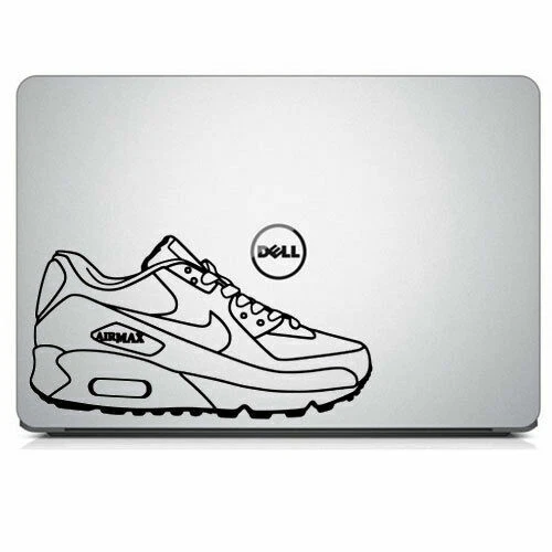 Calcomanía de vinilo Air Max 90 negras para zapatos para correr para Macbook computadora portátil ventana pared coche Foto 3 de 4