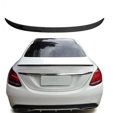 For MERCEDES C SERİES W205 2015-2021 Rear Trunk Lip Wing Spoiler Black Style