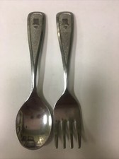 Vintage Souvenir Spoon Fork US Collectible  80 The First Years Baby Set Avon
