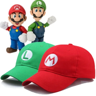 MARKENLOS Super Mario Bros Luigi Baseballmützen Kinder Herren verstellbare Kappe Geschenk