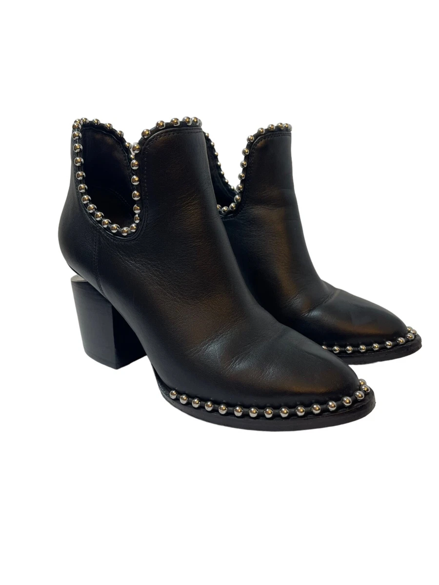 Alexander Wang Gabi Studded Booties in Black Size 36.5