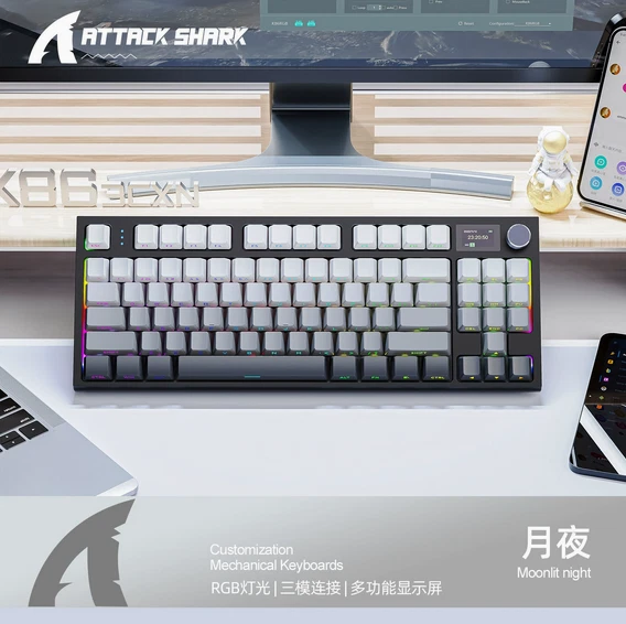 ATTACK SHARK RK86 Wireless Mechanical Keyboard Apex Pro TKL 75% BT/Wired Gaming - Image 4 of 4