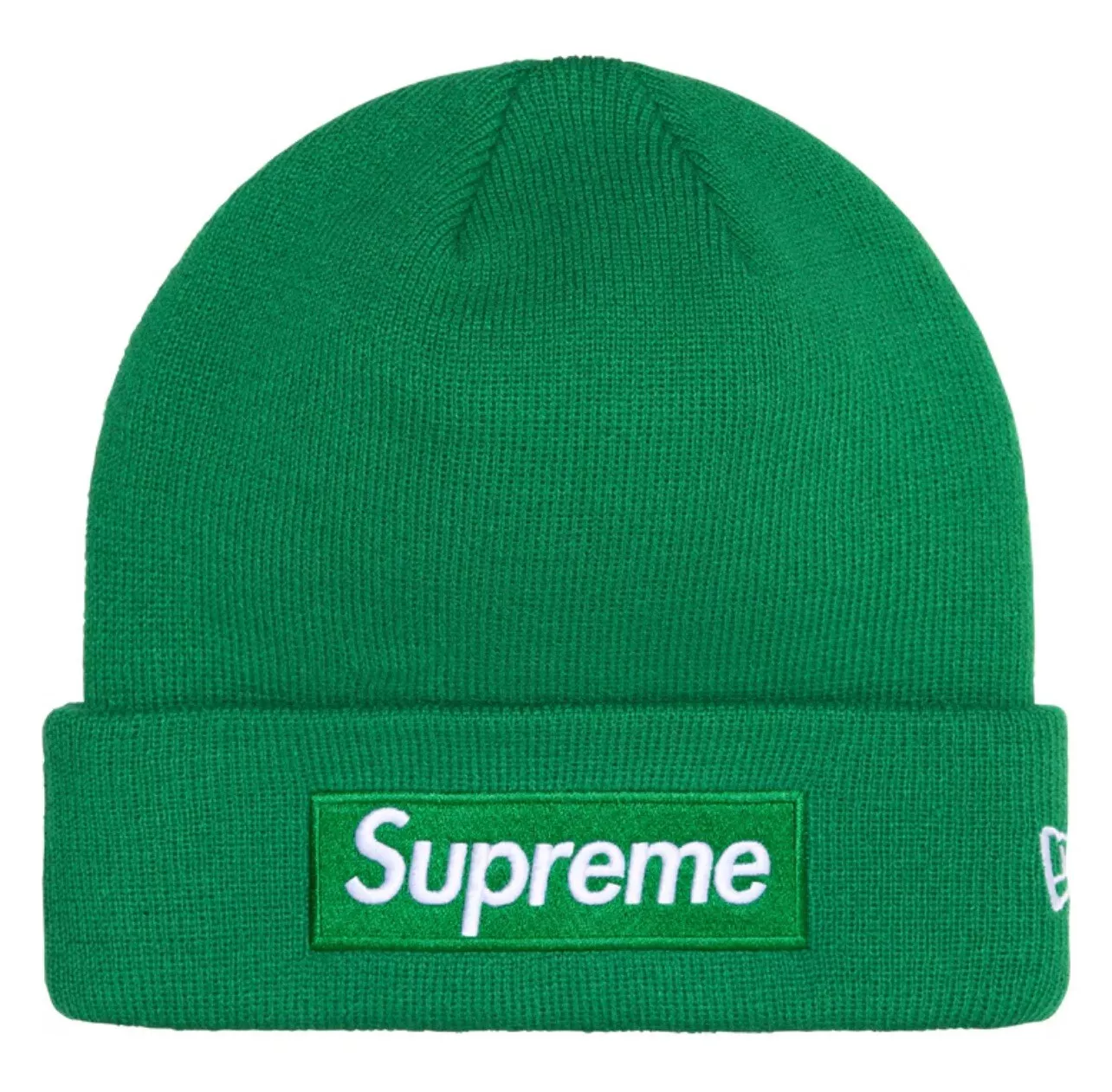 Bonnet vert logo boîte Supreme New Era FW24 neuf