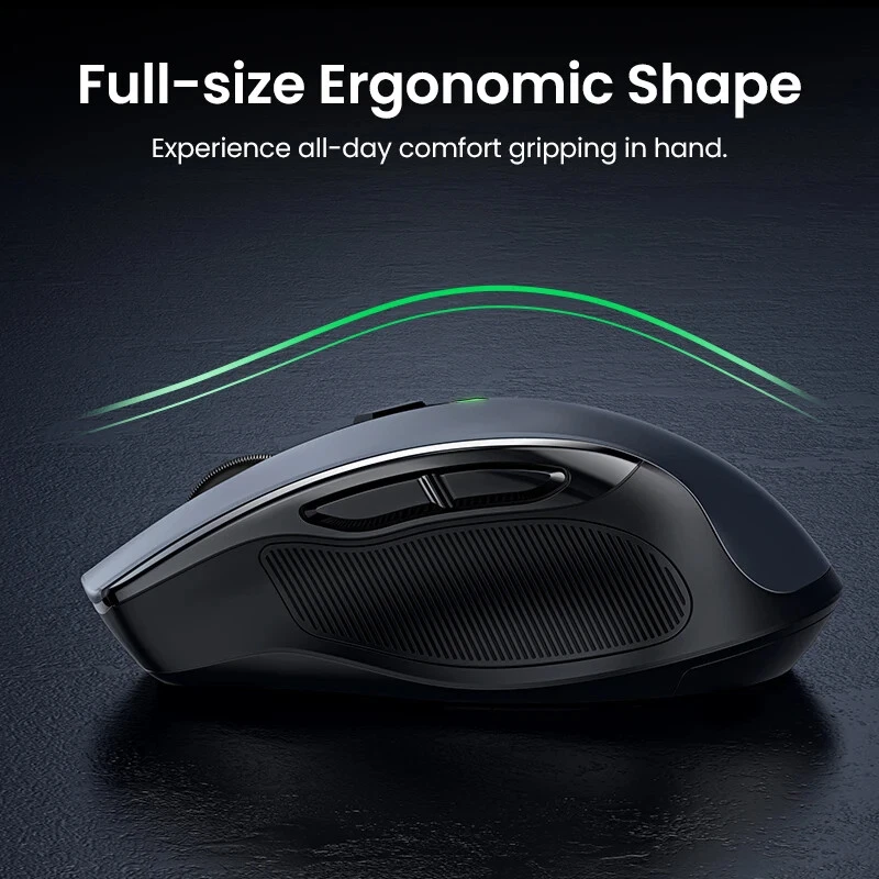 Wireless Mouse Bluetooth5.0 2.4G Mouse Ergonomic 4000DPI 6 Buttons For MacBook - Image 3 of 4