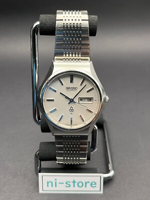 Vintage Seiko Quartz 0843-8040 White Dial 36mm Day/Date Kanji