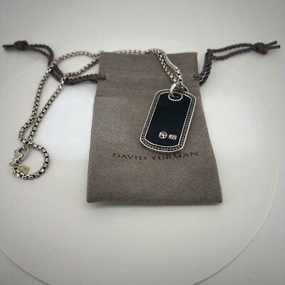 Womens Necklace David Yurman Blacknonyx Wirh Diamonds David Yurman