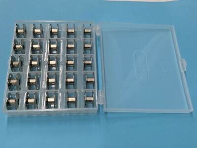 25 Sewing Machines Coils For Singer Metal Curved Incl. Bobbin Box