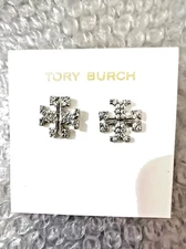 Tory Burch Kira zircon Logo Stud Earrings | Giftable Free Shipping