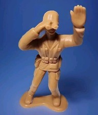 VTG: Greenbrier Industries Army Man Plastic Soldier Tan Brown W/ Binoculars 4"