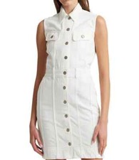 Lauren Ralph Lauren Sleeveless Denim Dress White Wash Size 12 MSRP$165 (No Belt)