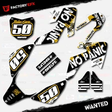 Gold Wanted Racing Graphics Kit fits 13-25 Honda Crf50 CRF 50 Decals