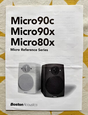 Boston Acoustics Micro 90C/90X/80X Speaker Owner's Manual