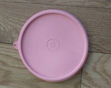 Tupperware Vintage Replacement Lid #227-28 C Tab Pink Replacement Made in USA