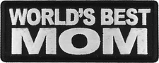 World's Best Mom Patch- 4x1.5 inch - P7852