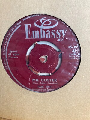 Paul Rich Mr Custer / Steve Stannard Mcdonald'S Cave 1960 Pop 7'' vinyl record