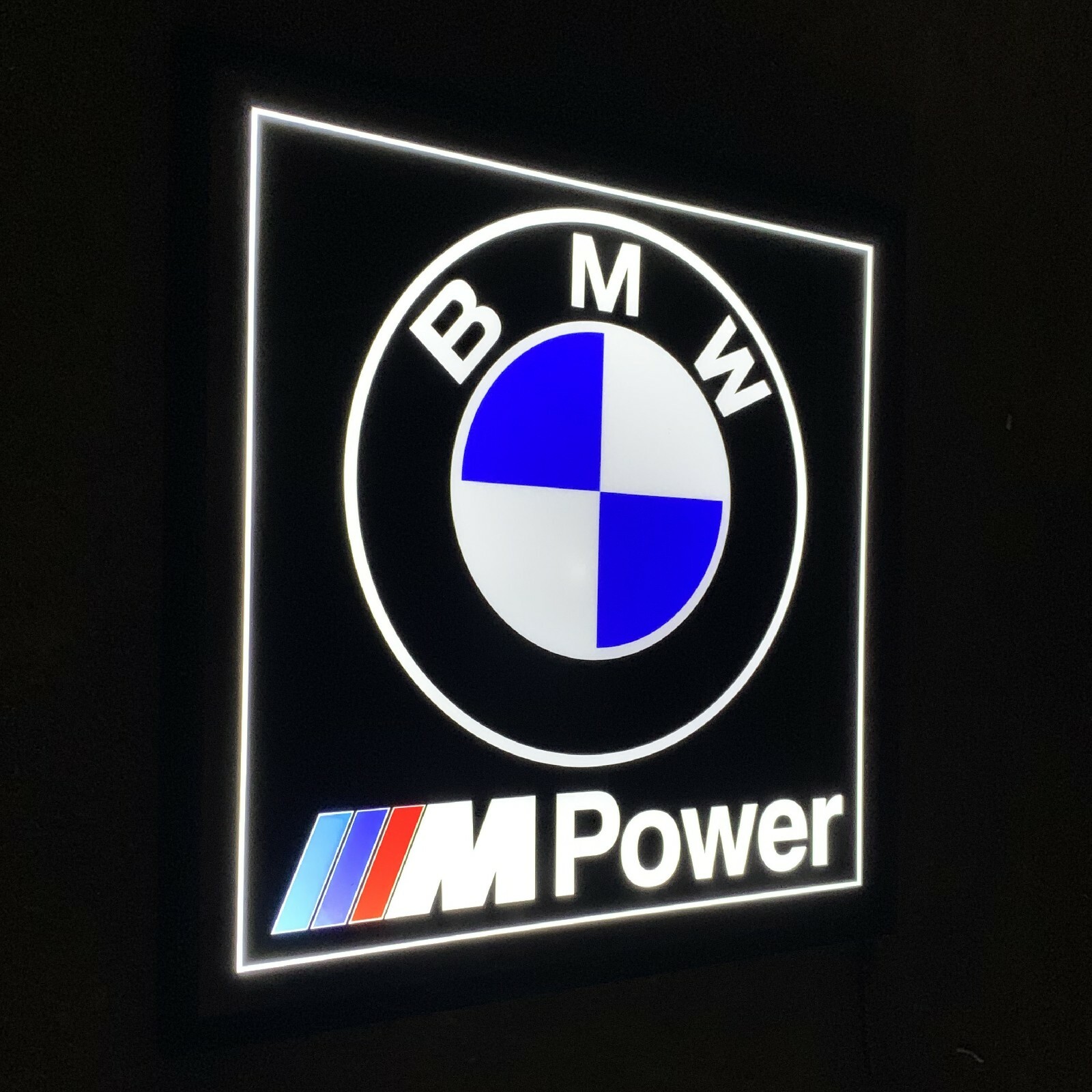 BMW M POWER LED WALL LIGHT UP SIGN GARAGE AUTOMOBILIA M3 M4 M5 M6 SPORT