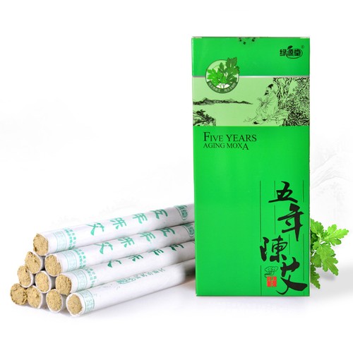 Chinese Herb 绿源堂五年陈艾条15 1 Five Years Aging Moxa艾绒艾叶条南阳艾草条温灸器适用艾绒细腻火力温和免邮 Ebay
