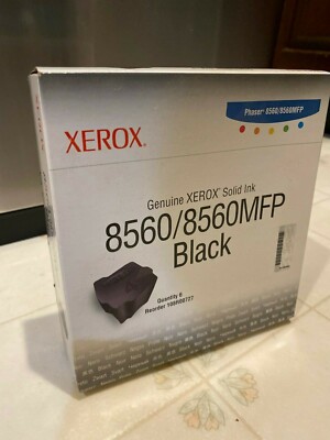 Xerox Solid Ink 8560 MFP Black 108R00727 New Genuine Factory Sealed Box 6 Pack