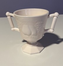 Vintage Jeannette Shell Pink Milk Glass Baltimore Pear Compote / Sugar Sweet!