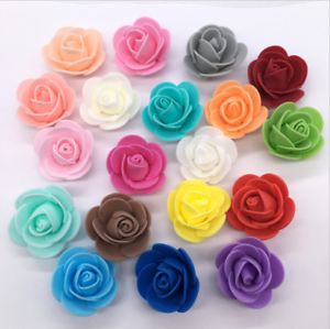 200 Wedding Flowers Foam Rose Heads Flower DIY Craft Kissing Ball Pink+White