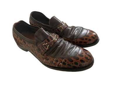 Vintage Allen Edmonds Madrid Mens 10.5 Crocodile Leather 