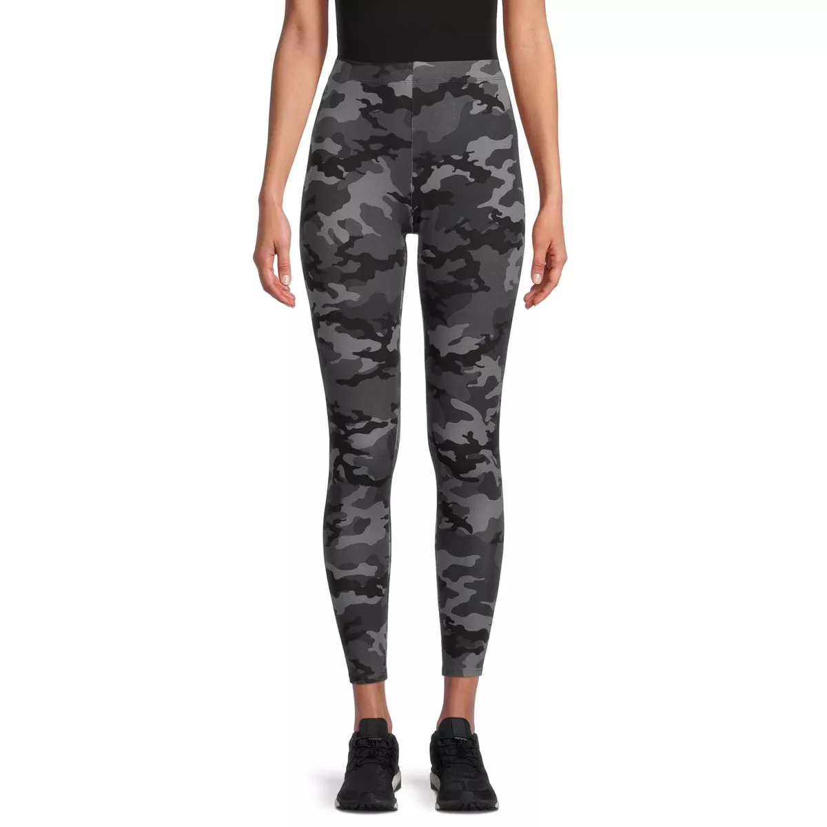 No Boundaries Junior's Print Ankle Leggings Gray Camouflage Camo Size XXX  (21)