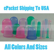 SILICONE MASSAGE VACUUM BODY FACIAL CUPPING Therapy SET ANTI CELLULITE HOME USE