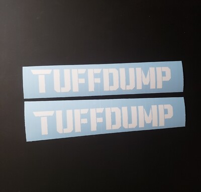 tuffdump trailers  tuff dump trailer  Decals (Set of 2) WHITE 18'' FAST USA
