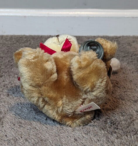 NWT 8" VINTAGE RUSS BERRIE KRINGLE MUSICAL WIND UP PUPPY DOG STUFFED ANIMAL - Picture 9 of 9