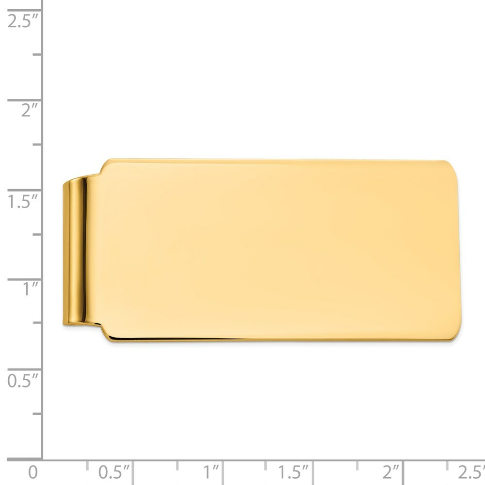 14K Yellow Gold Mens Polished Money Clip image 3