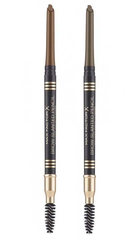 MAX FACTOR Crayon à sourcils biseauté rétractable marron doux ou brun chocolat - brosse