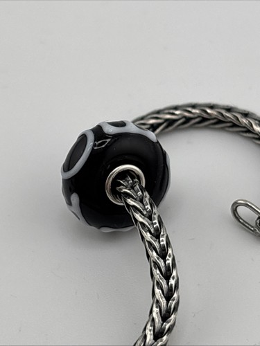 Autentico Trollbeads P E A C E Peace Base Nero Unico Quercia Bead Ritirato #288 - Foto 5 di 6