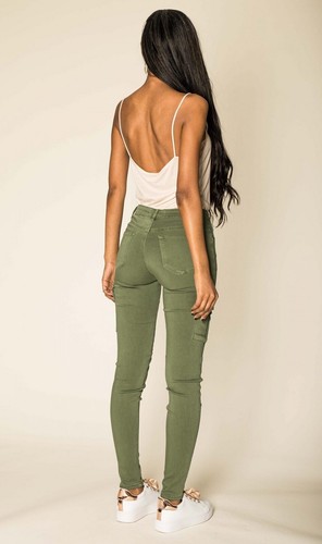 Ladies Cargo Pants Skinny Slim Trousers soft stretch Cotton Jeans UK 6-14 - Picture 36 of 48