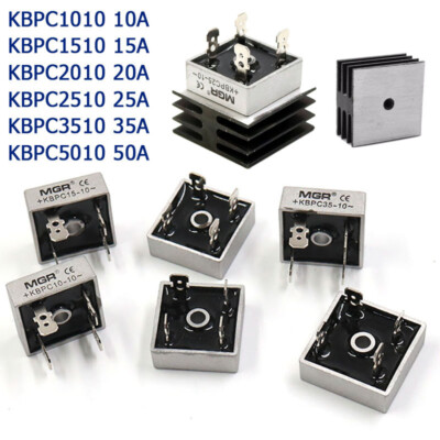 Ponte Diodi Kbpc5010 10 Pezzi Raddrizzatori A Ponte KBPC5010 50A 1000V - Convertitore AC To DC Per Alimentazione Componenti Elettronici - Foto 4