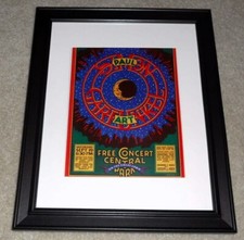 Framed Simon & Garfunkel NYC 1981 Mini-Poster, Concert in Central Park 14"x17"