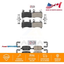 Front Semi-Metallic Rear Ceramic Disc Brake Pads Kit For Cadillac CT6 KNF-100581