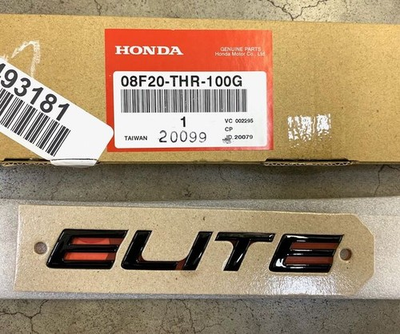 #ad Genuine Honda Black Emblem Elite Gloss Black 08F20 THR 100G $38.61