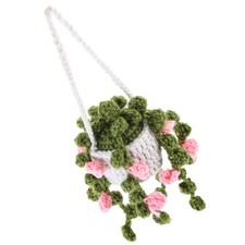  Hand-crocheted Spider Plant Potted Car Hanging Ornament Ornaments