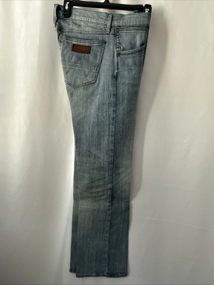 Wrangler Retro Bota Ajustada Hombres Jeans Vaquero Western Rodeo Desteñido Azul 29x34 #2450 Foto 4 de 4