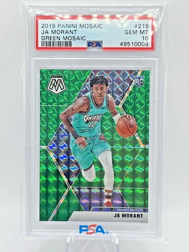 Ja Morant Rookie PSA 10 Panini Green Mosaic Prizm #219 2019-20 Memphis Grizzlies